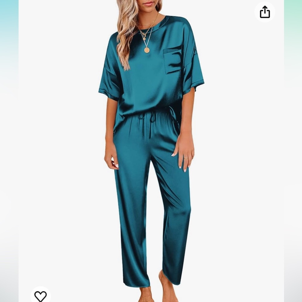 Ekouaer Womens Satin Pajama Pants ONLY